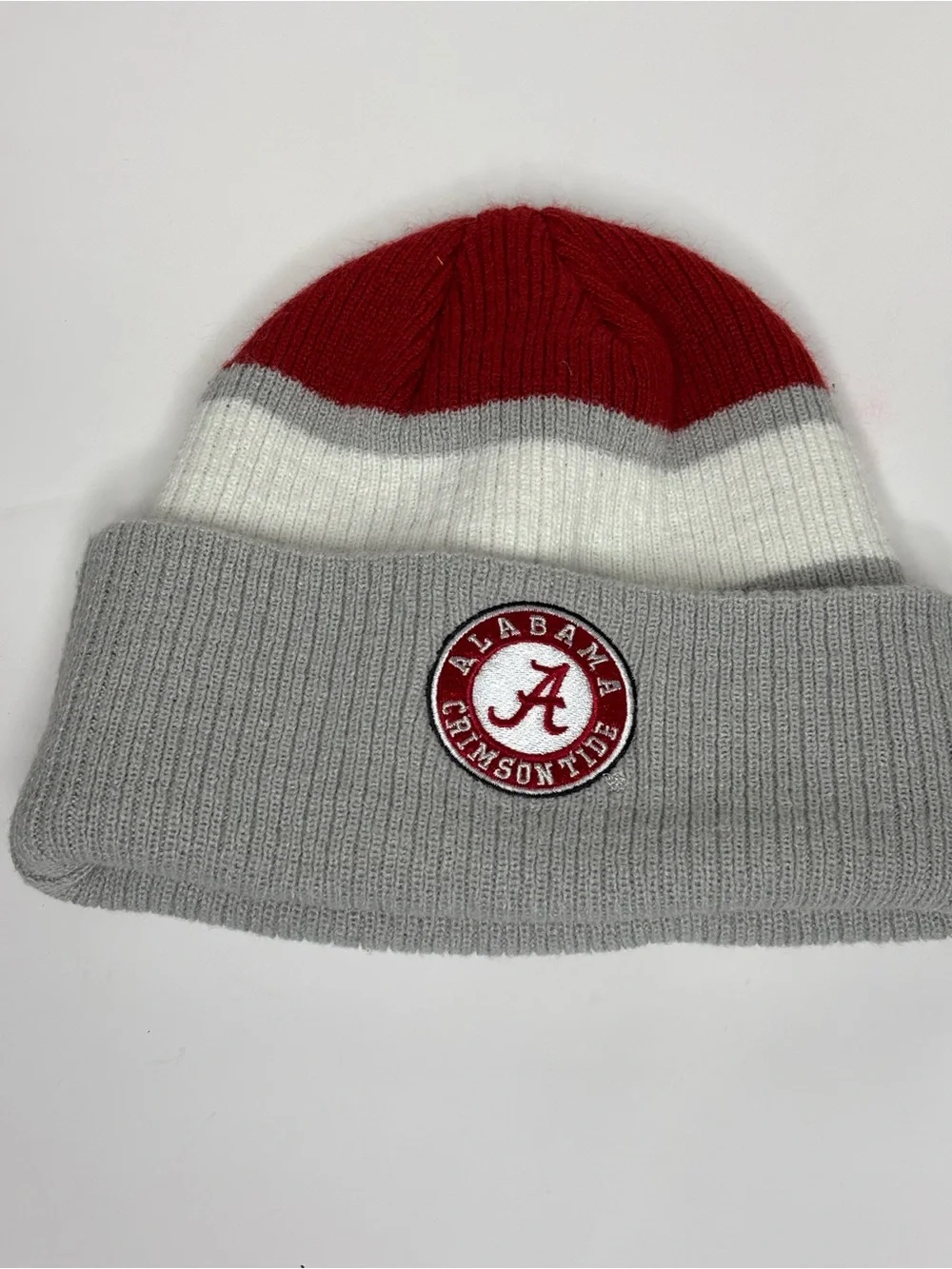 Top of the World Alabama Crimson Tide Red White Gray Cuffed Beanie